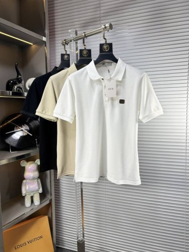 dio*迪奥 Ss25早春新款翻领Polo衫 高品质珠地棉材质 雍容华贵的品牌风格，260克重 客供进口面料 做出来的衬衫也是版型垂顺挺括，并且还抗皱抗起球，贴