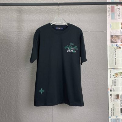 A45 louis Vuitton路易威登Lv 300高克重 高端刺绣工艺 宽松版型 男女同款 独家专供新款原单休闲短袖 高端定制 高版本 时尚百搭爆款 进口面