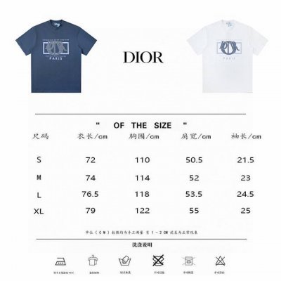 dior 迪奥 夏季新款字母刺绣Logo宽松休闲圆领短袖T恤男女款 -采用原厂定制280克双纱全棉面料，细致到每根纱线都能清晰德看到，垂感就不用说了，毕竟克重在