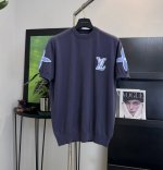 灰兰款号：D257 纯原臻品 全网最高版本 路易威登 Lv 25Ss春夏新款字母针织短袖 轻奢主义 男女日常通勤穿搭必备单品 正确版本 欢迎对比 情侣款 正确版