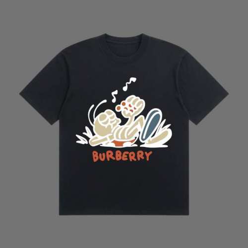 高端品质 Burberry 2025Fall 春夏系列 休闲蜜蜂短袖T恤 区别普通印花 定织270G32支双纱纯棉面料 宽松版型 男女同款 Size：S M L