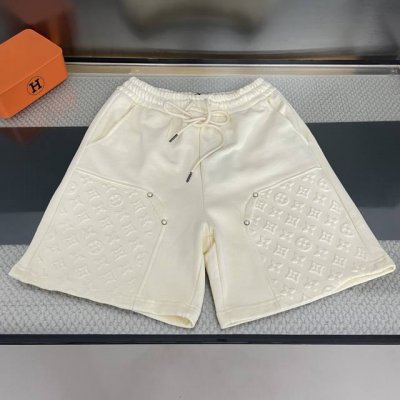 纯原臻品 顶级原版复刻 Lv 路易威登2025Ss新款凹凸压印经典Logo钉珠休闲短裤 原版面料高版本高品质 网红明星同款 定制400克重博鳞大卫衣面料 凹凸压