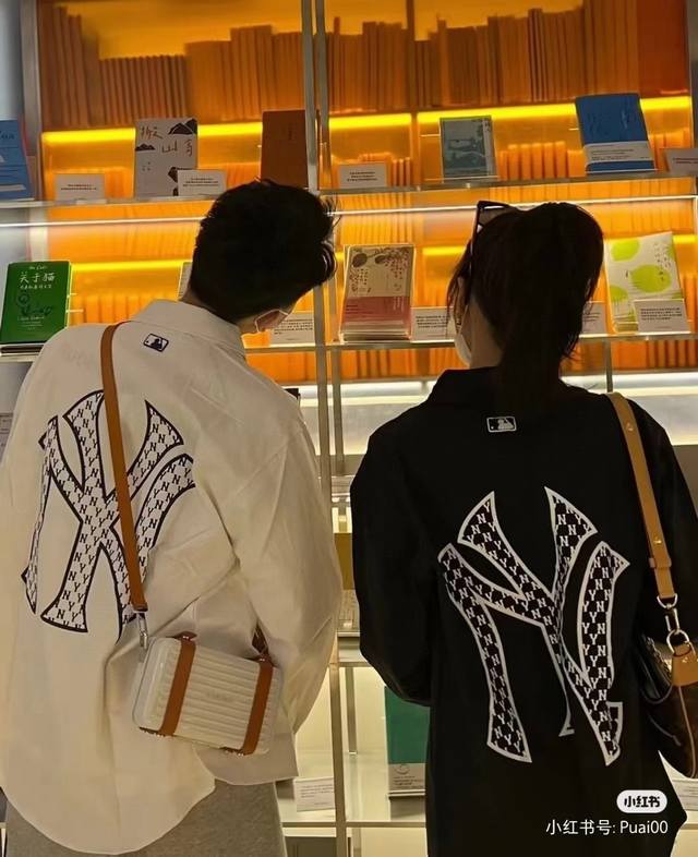 新款上新 P120 来一款回头率超高的衬衫外套！ 一年四季款 2025春季Mlb官方 男女梭织衬衫大Logo老花外套宽松休闲 新款男友风秋款必备衬衫外套，全棉牛