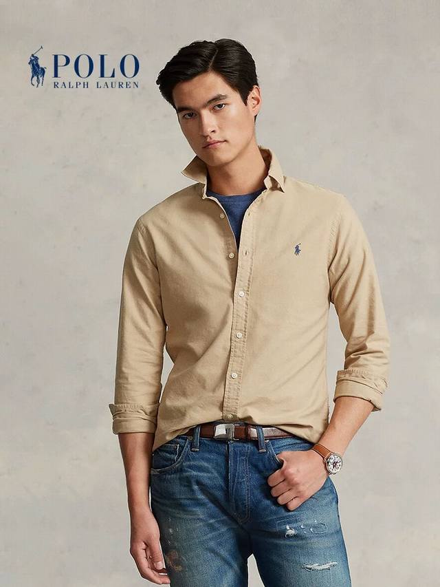 P160 顶尖现货 家属福利衬衫Ralph Lauren 拉夫劳伦男装 经典版弹力府绸衬衫！！！ 商品描述 这款衬衫选用弹力面料制成，棉质衬衫经过服装染色和水洗