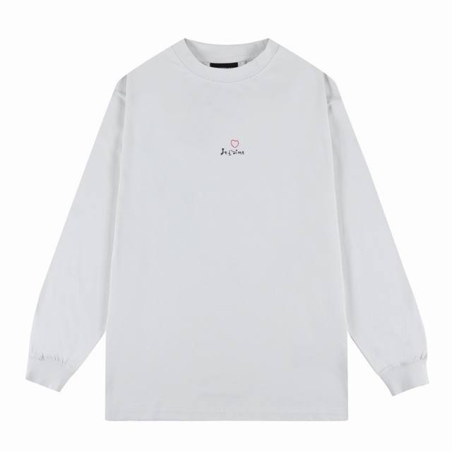 140 [顶级复刻版本] 品名：Balenciaga 巴黎世家 新款做旧手抄刺绣Logo圆领长袖T恤 尺码：Xs-L 颜色：黑色 灰白色 面料: 采用定制300