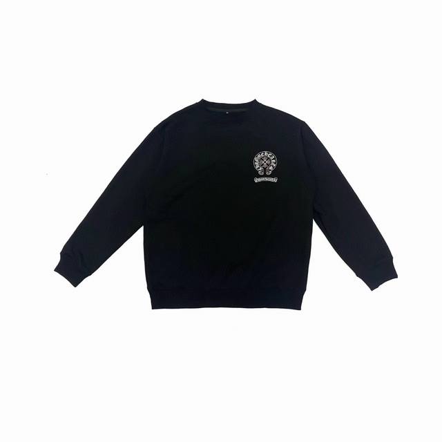 100 Chrome Hearts 克罗心Ch十字架落肩卫衣Oversize黑色情侣卫衣 太高街风了吧 采用380克水柔棉 质量天花板 摸到手就知道值 衣服采用