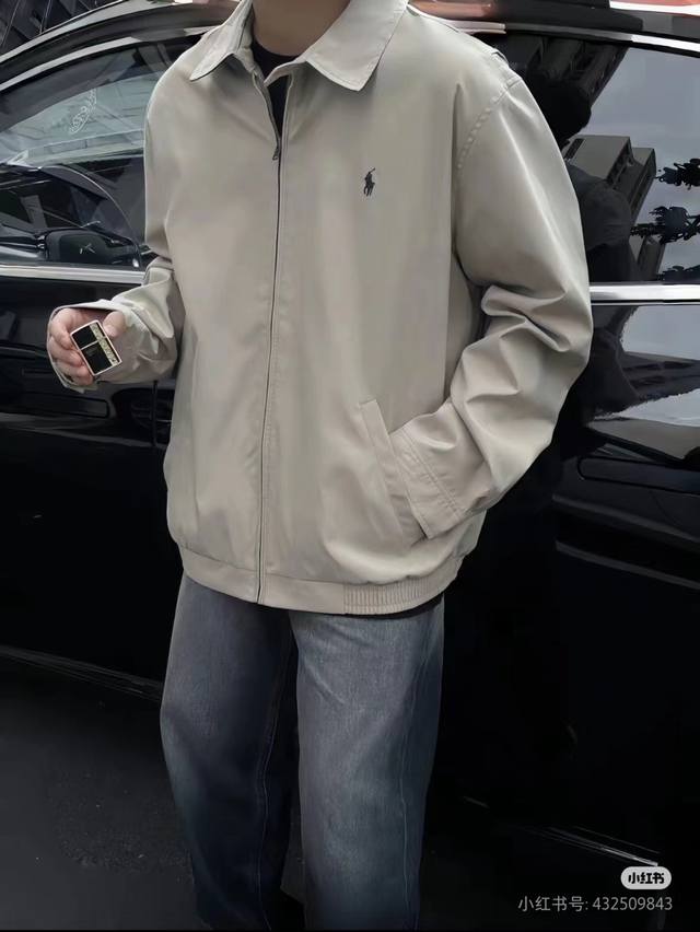 210 模特咨询图 Ralph Lauren 拉夫劳伦 经典翻领男女同款老干部拉链夹克外套 易梦玲同款 货号:Rl12168 众多穿搭博主上身推荐， 哈林顿夹克