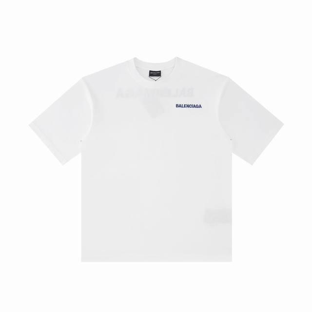 120 顶品自观！Balenciaga巴黎世家刺绣标语短袖T恤 正确版型Xs起巴黎专用十字螺纹 面料：定制定染260克单纱精梳棉，采用23S精梳赛络纺平纹布对板