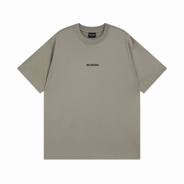 100 Balenciaga 巴黎世家2025 Ss 前后经典字母刺绣短袖T恤 本市场No.1的质量 真正天花板品质 全部原版开发注意细节图 避免被盗图商家混发