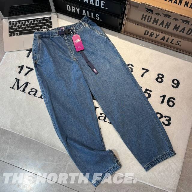 210 -The Noeth Face Purple Label 北面紫标Nt5357 单宁 纯色 宽松 锥形 牛仔裤 -面料：原版一比一定织定染原版同款牛仔面