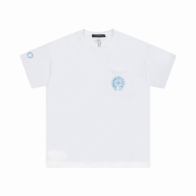 100 Chrome Hearts Ch 克罗心重工印花胸前口袋短袖 正确配置 市场最高版本 2025克罗心正品包装 原版开模 定制五金 辅料 实物超有质感 平