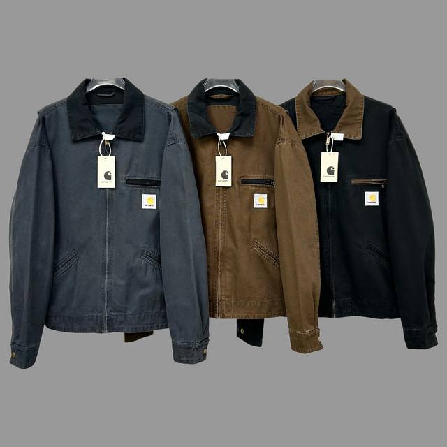 250 顶配工装夹克 刺绣卡哈特 Carhartt Wip 底特律帆布双色经典工装夹克 男女情侣同款，做工精致，细节满满。重在细节，品质超高。 Carhartt