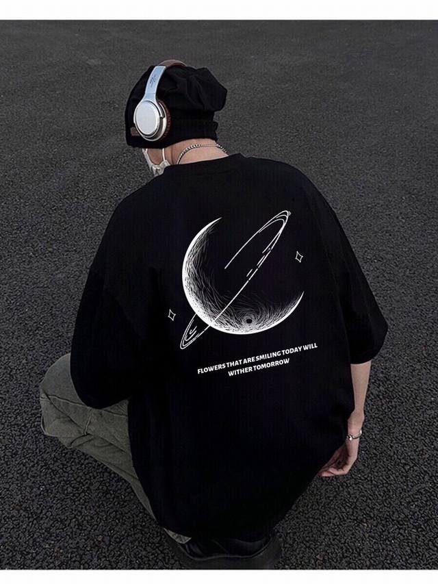 80 260G重磅纯棉 耐克 Nike 美式 后背月球印花短袖T恤 男女同款 情侣款 面料工艺： 1.260G重磅纯棉，100%棉，恰到好处的克重，上身有型不显