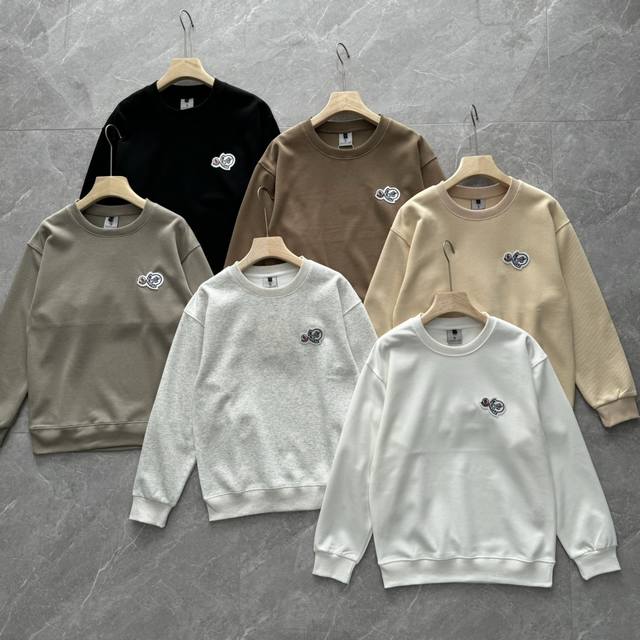 100 蒙口Zmonclerz长袖卫衣 运动卫衣男女同款字母刺绣经典 春秋季宽松纯色上衣情侣外套 采用320克重华棉精制面料，郊遊、野營、垂釣、登山、旅行、徒步