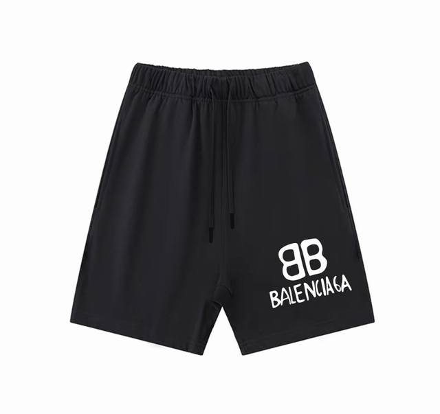 100 Balenciaga巴黎世家Bb涂鸦运动短裤 原版面料高版本高品质 网红明星同款 甄选新疆华棉面料 ，舒适柔软透气 ，侧口袋加深设计，储物空间大，外出便