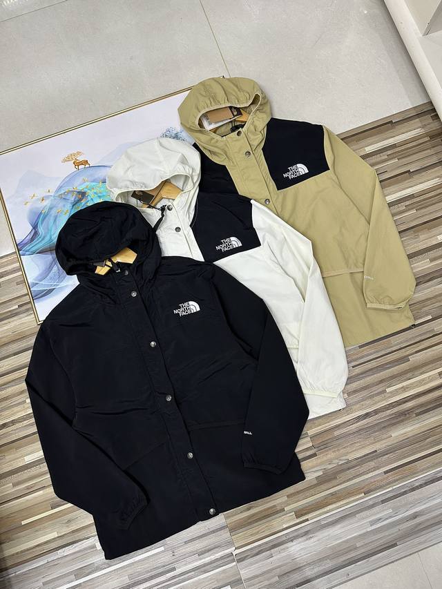 140 万针刺绣Tnf情侣款男女同款男士连帽多口袋工装休闲外套防晒服夹克Ins小红书网红明星同款上身冲锋衣青年 Thenorthface北面冲锋衣女25春夏皮肤