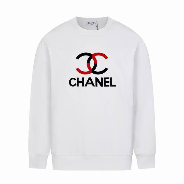 180 顶级最高版本 Chanel 香奈儿 经典大Logo牙刷绣圆领卫衣 男女同款 情侣款 宽松版型 最高版本 原版面料 高版本 高品质 所有细节 面料辅料工艺