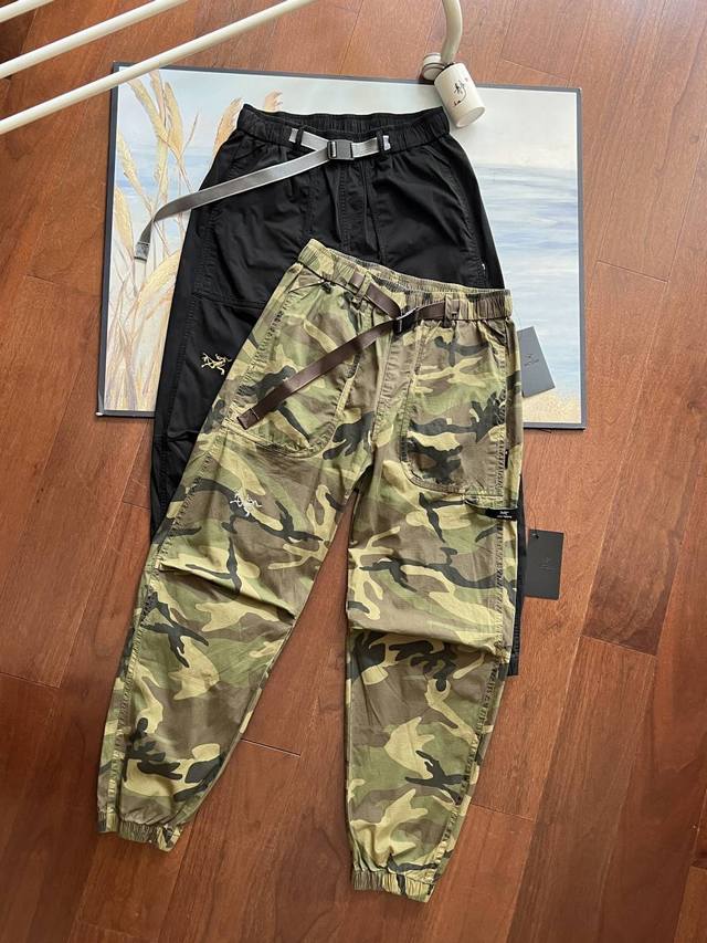260 Arcteryx始祖鸟 Alpha系列 Leaf Algpa Pant Lt 直筒宽松舒适冲锋裤 男女同款 入C军事风迷彩工装束脚裤潮 超级好看的两色迷