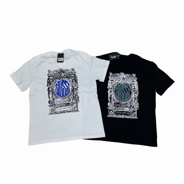 70 Stussy 斯图西 Tee Spring Weeds 爱与团结印花 日印花印花男女短袖T恤 *21S 220G 正品圆桶无缝面料100%纯棉 *市场天花