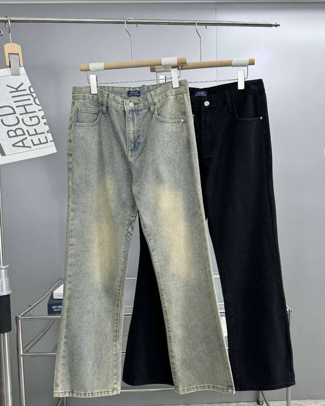 200 拉夫劳伦 Polo海外限量款纯色牛仔裤，男女同款，25最新款，简约大方日常通勤首选，辨识度更高，宽松廓型 ，男女都可驾驭， 重度洗水， 区别市场垃圾版本