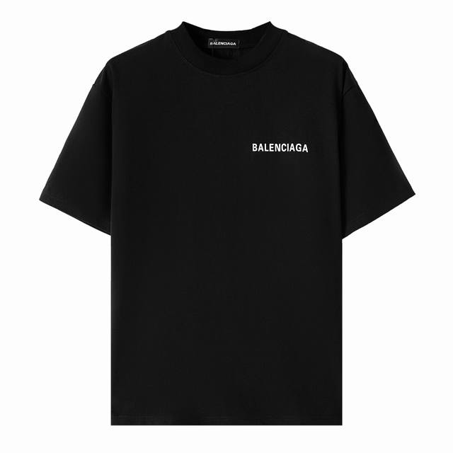 110 巴黎世家Balenciaga2025夏季新款紫色字母Logo短袖T恤 宽松版 情侣款 高版本高版本 全网独家首发 百搭款细节处理完美 260克大牌纯棉面