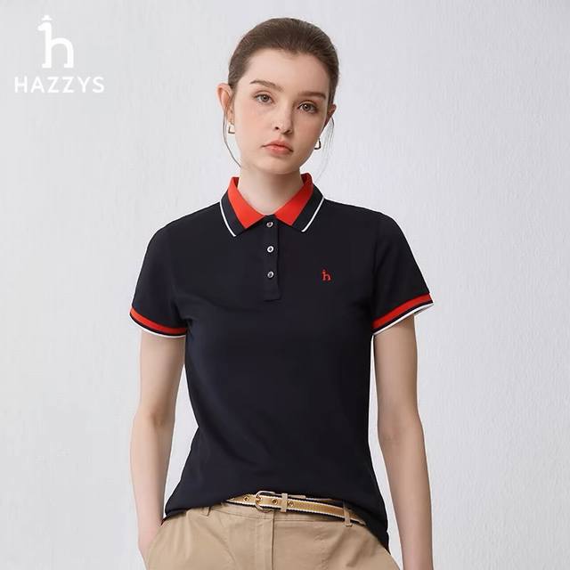P120 2025新款哈吉斯女士休闲夏季短袖Polo衫 可以说这件是原厂刚刚为今年韩国定制的Polo 前几天刚走海运，部分商品留在国内销售 今天拿到马上就上新，