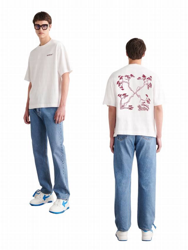 现货： P150# 春夏最新款 品牌：Off-White 刺绣限定款款短袖T恤！ 颜色：白色 尺码：Xs-S-M-L 男女同款 刺绣工艺：采用日本进口百灵达绣花