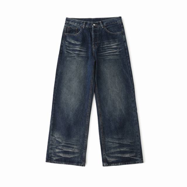 130 Acne Studios 24Fw水波纹牛仔裤1M洗水牛仔裤情侣同款 颜色：蓝 尺码：28 30 32 34 腰围：78 82 86 90 裤长：100