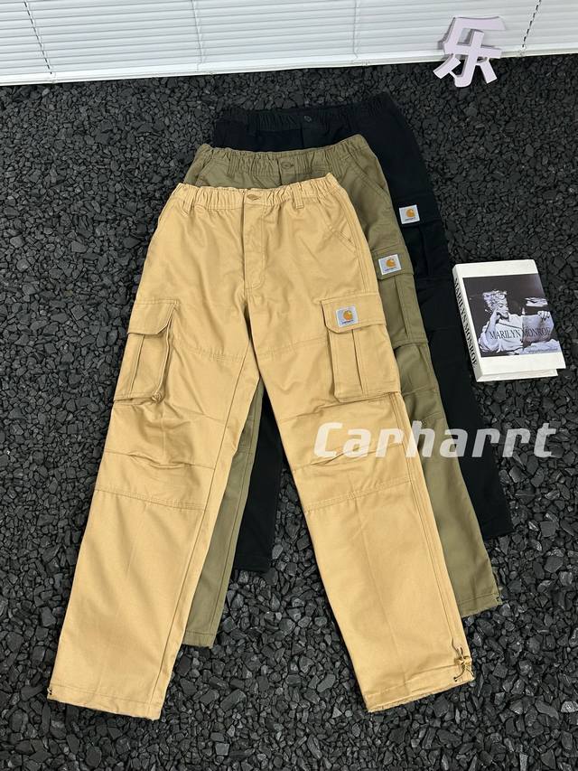 上新140 Carhartt卡哈特美式纯棉耐磨多口袋工装裤卫裤，三色可选，经典百搭永不过时系列，绝佳出行穿搭必备百搭单品 此款采用优质70酷丝绵+30T400弹