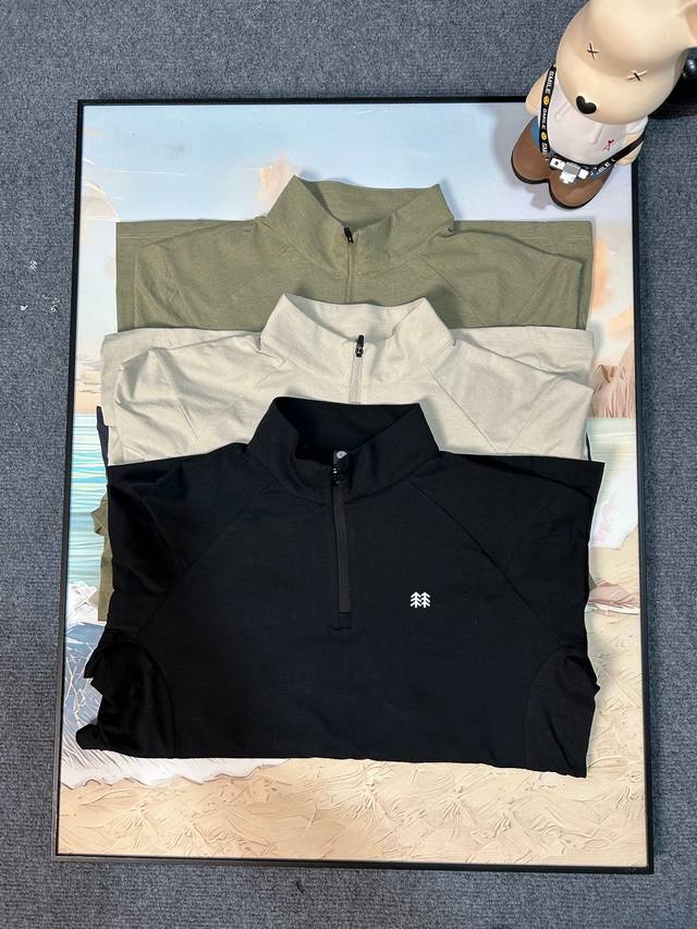 150 Kolon 可隆半拉链秋季运动健身打底衫 秋季压胶半拉链高弹速干长袖男士户外运动透气跑步立领长袖T恤 户外最新专柜款 ，面料也是今年刚出的新款韩国面料，