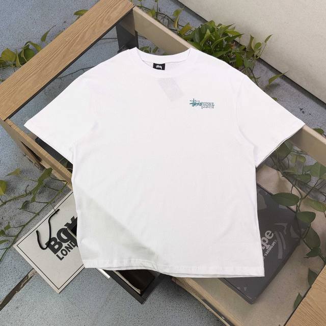 上新90 款号：Bm193 高版本 2025新款Stussy斯图西简约字母图案Logo印花休闲情侣宽松短袖T恤，经典永远不会过时、人手必备款，260G纯棉精梳棉