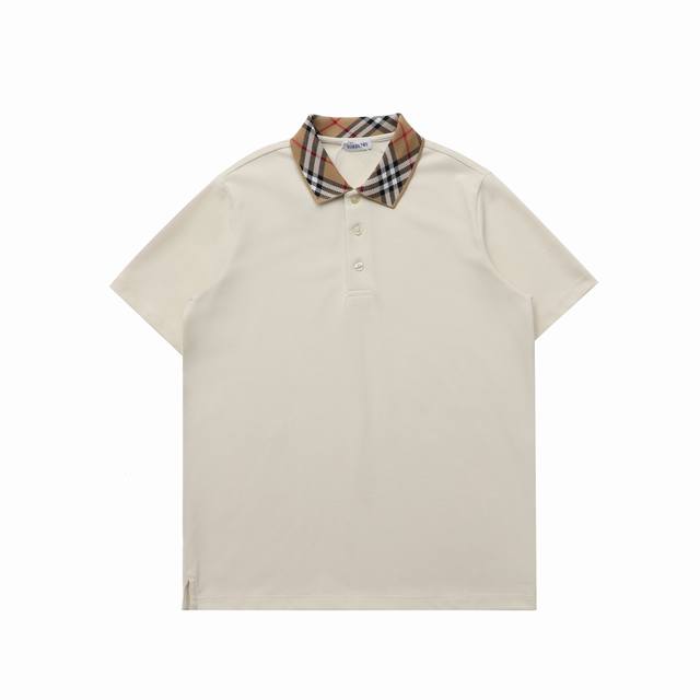150 顶级复刻版本 Burberry 巴宝莉 经典刺绣翻领Polo衫短袖T恤 款号：5010 面料: 280G重磅纯棉，随意对比 砖柜同步。第一时间正品开发研