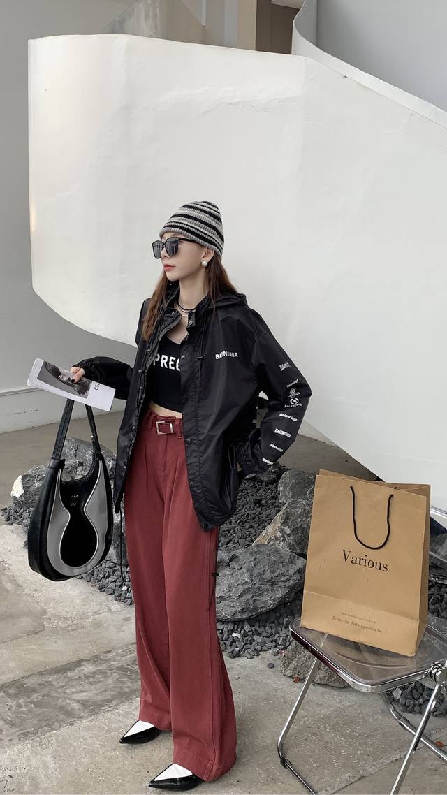 #模特咨询图200 顶级版本 Balenciaga巴黎世家Blcg23Fw新款防水冲锋衣夹克外套