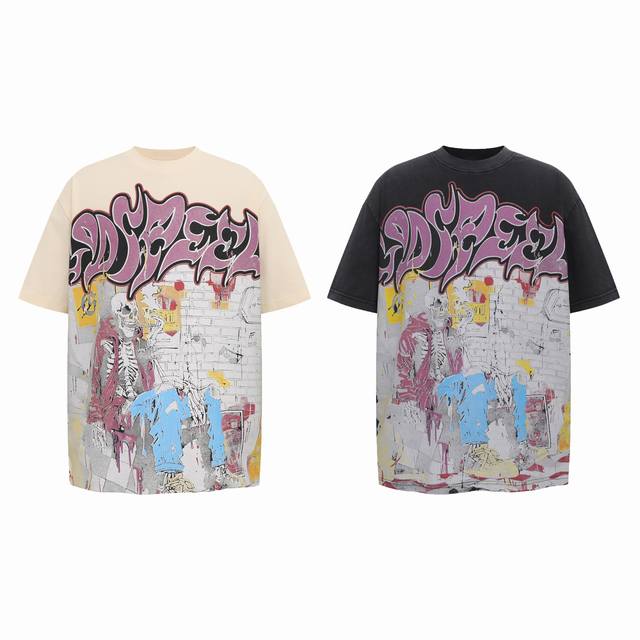 G801# P100 米黄 P110 黑色 God Speed Stoner T-Shirt 短袖T恤 Color 颜色 : Black 黑色 , Bone 米