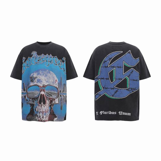 G118# P110 God Speed Tunnel Vision T-Shirt短袖T恤 Color 颜色 : Black 黑色 Size 尺码 ：S M