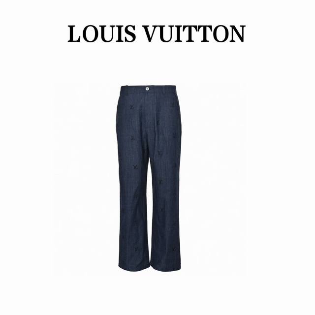 400 Louis Vuitton 路易威登 24Fw 莱茵石镶钻牛仔裤 我被这条牛仔裤闪晕了 Lv蓝钻神裤 家人们，我不允许还有人没见过这条Lv莱茵石镶钻牛仔