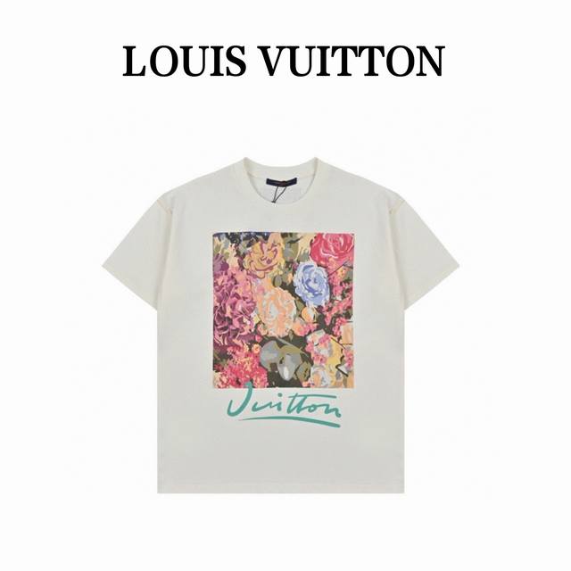 210 Louis Vuitton路易威登新款花卉图短袖T恤 系列 数码 +水浆+后反标+反车冚袖效果 印花 :康丽数码水浆印花 完全融贴面料透气 做工 :采用