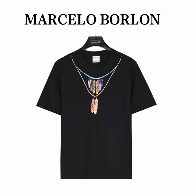 160 Marceloburlon 马克布隆彩色项链短袖 定制1:1螺纹，面料舒适亲肤无无异感，定制定染面料，纺织密度高，垂感佳，不易变形，厚织感加上紧密纺纱工