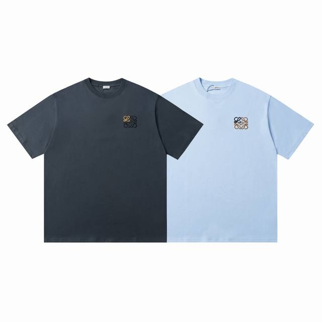 P110 Loe-We新款撞色刺绣Logo短袖定制260G 同缸染面料 手感非常舒服 最新砖柜同步 Os落肩版型 时尚又个性 超级百搭好看的一款 男女都非常合适