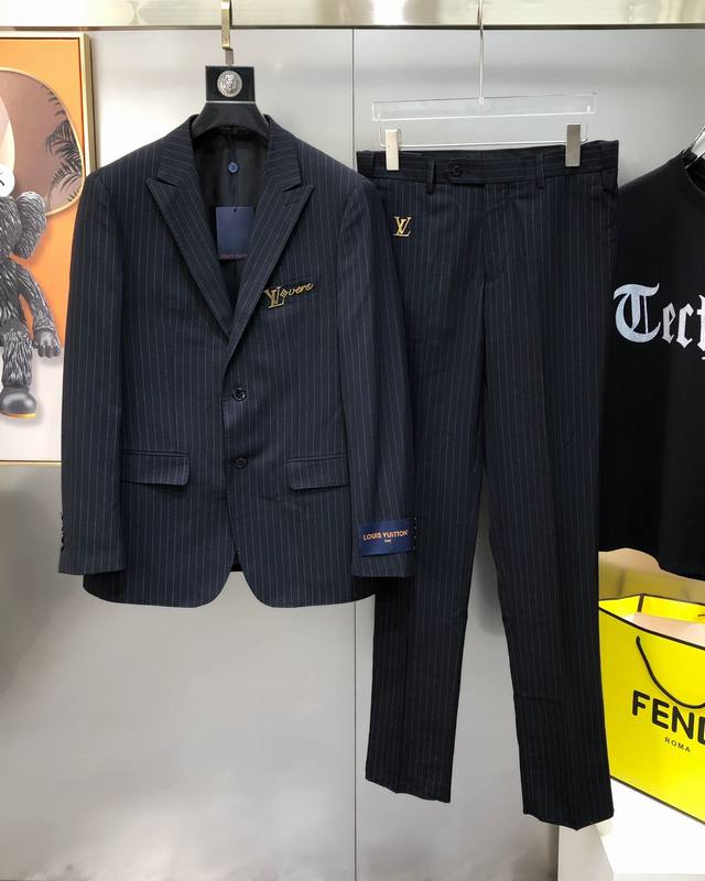 整套 P830 上衣 P580 西裤 P280 Lv 路易威登早春新款原单男士商务休闲西装套装 西服外套西裤 可拆开售卖官网同步售卖 高端定制 时尚百搭 爆款字