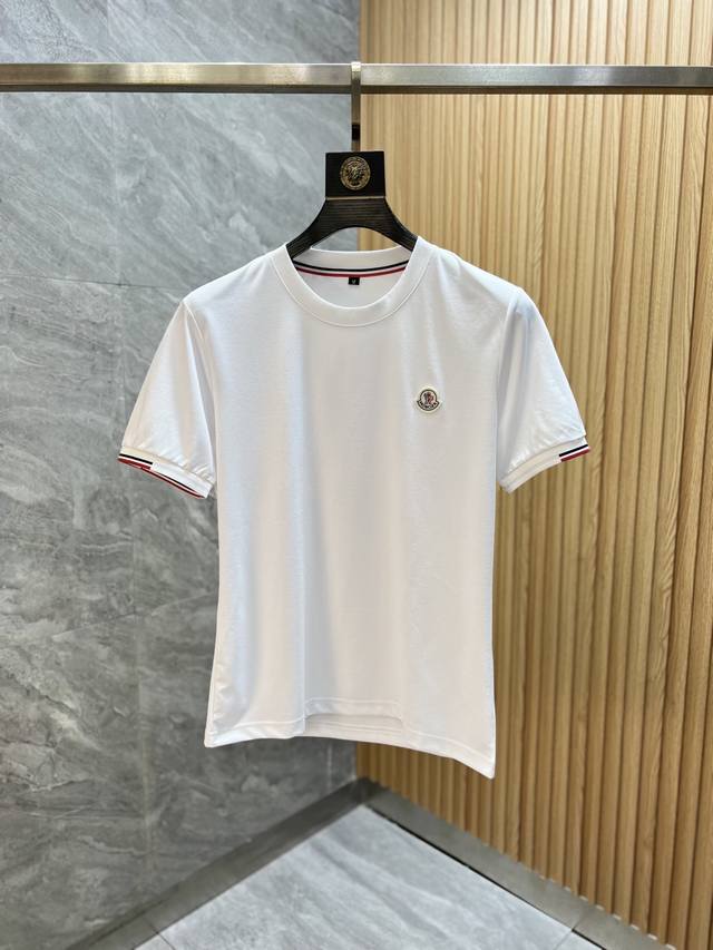 P160Moncler 蒙口 2025年春夏新品上新 三标齐全 丝光棉圆领短袖T恤 好货不用过多介绍 看细节 专柜码数：M-Xxxl 175 140建议L
