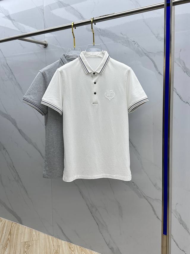 P250 Lp 独家专供新款原单男士休闲Polo短袖 高端定制 高版本 时尚百搭爆款 原版进口纯棉面料 胸前Logo图案 设计 手感超柔软细腻 穿着亲肤舒适 高