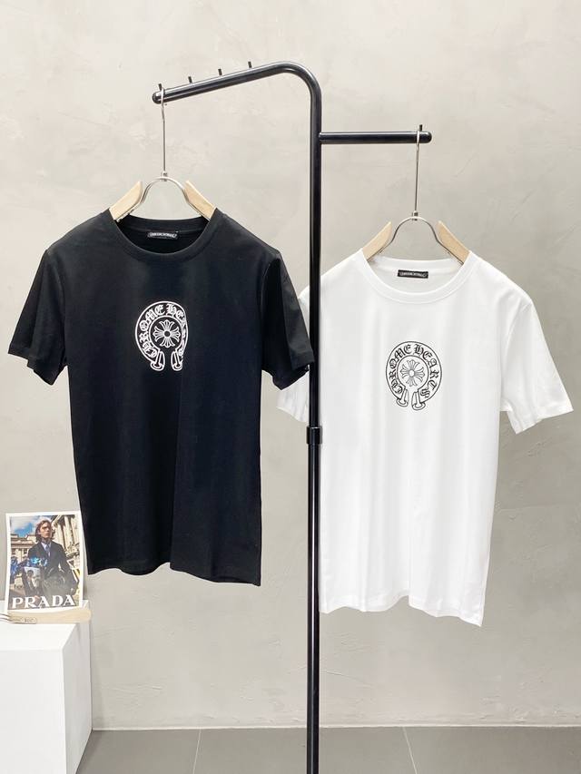 P200。Chrome Hearts克罗心独家专供新款原单男士休闲短袖 高端定制 高端版本 时尚百搭爆款进口面料 手感超柔软细腻 穿着亲肤舒适 高端精品 代工厂