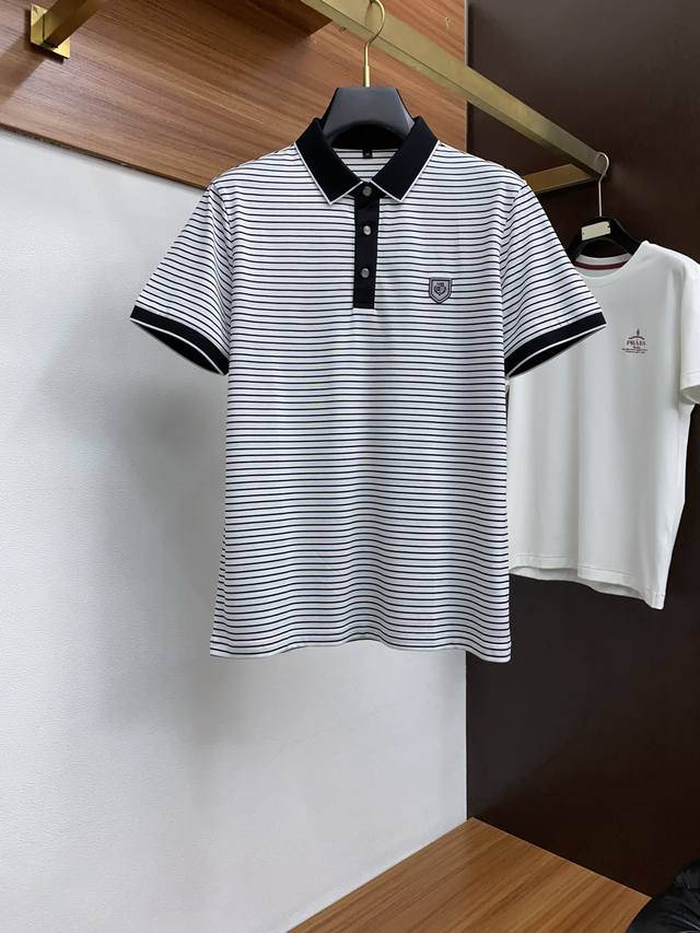 P250 L P2540Sshk专柜同款同步上新短袖翻领Polo定针织丝光镂空条纹面料 胸前品牌工艺构成标志彰显品牌奢华 高端人士必备单品，懂货的来欢迎对比专柜
