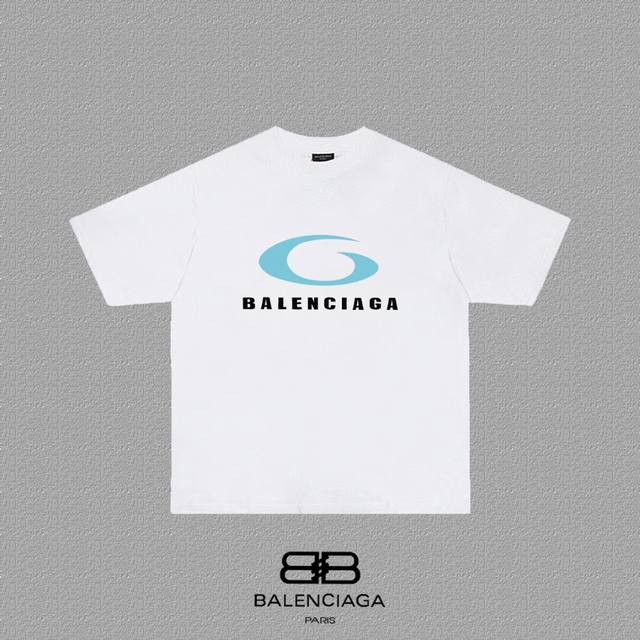 P90 Balenciaga 巴黎世家 巴黎篮圈字母印花短袖T恤 定织定染280克精梳棉重磅面料 螺纹零色差 细节完美 区别市面通货版本 欢迎对比 男女同款 上