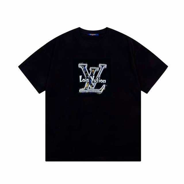 P80#V057 1V 2025早春新款短袖T恤 个性印花 男女同款 尺码: Xs~L 颜色: 黑色 白色