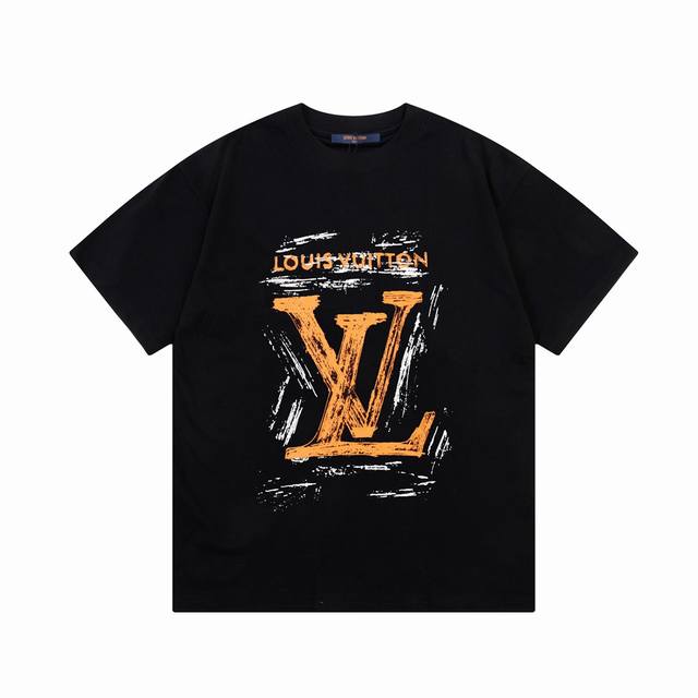 P80#V055 Louis Vuitton 路易威登 25Ss Lv大师亲手设计潮牌新品康丽直喷印花圆领短袖T恤 秋冬最新砖柜同步 Os落肩版型 280克重全