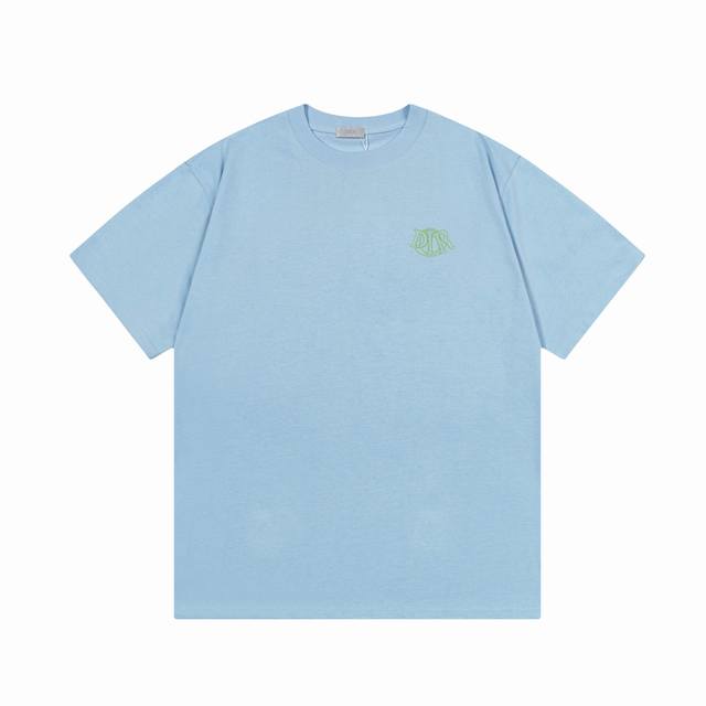 110 隔天到 Dior 迪奥 Cd 荧光绿 字母 小刺绣 Logo标识精致升级，灵感源自八十年代复古 原版面料 官方同款 短袖T恤 定制300克同缸染面料 手