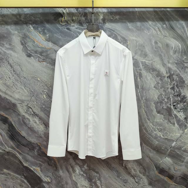 P250 M*Ncler 蒙口 2025春夏新款长袖 衬衫 衬衣，高端版本！专柜定制面料 透气舒适度高，细节无可挑剔，品牌元素设计理念，体现高品质。手感细腻柔软