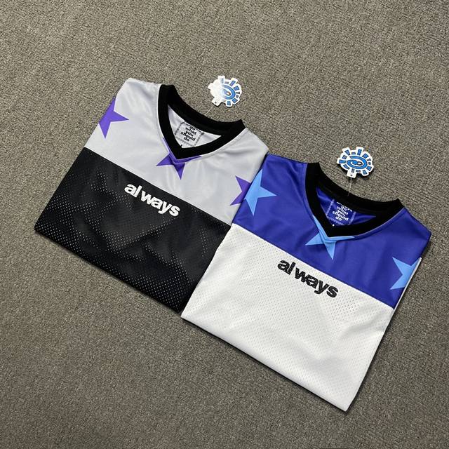 P100 Ad216#实拍图 Always Micro Mesh Star Football Jersey 球衣 全套辅料订制 颜色对版 Size：S M L